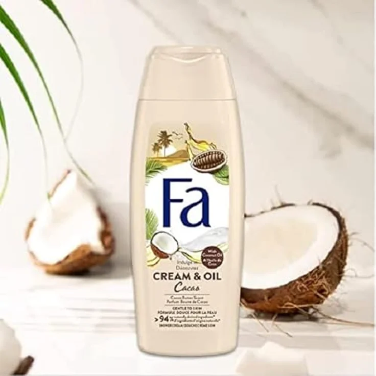 Fa Duschgel Kakaobutter & Cocosöl, 250ml - Pflegende Duschcreme mit mildem Duft von Kakaobutter – Bild 2