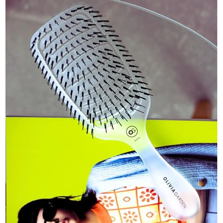 Olivia Garden - Essential Care Flex Fine Hair Bristles Ice White. Für trockenes oder oder nasses Haar. Ein Detangler für feines Haar. – Bild 3