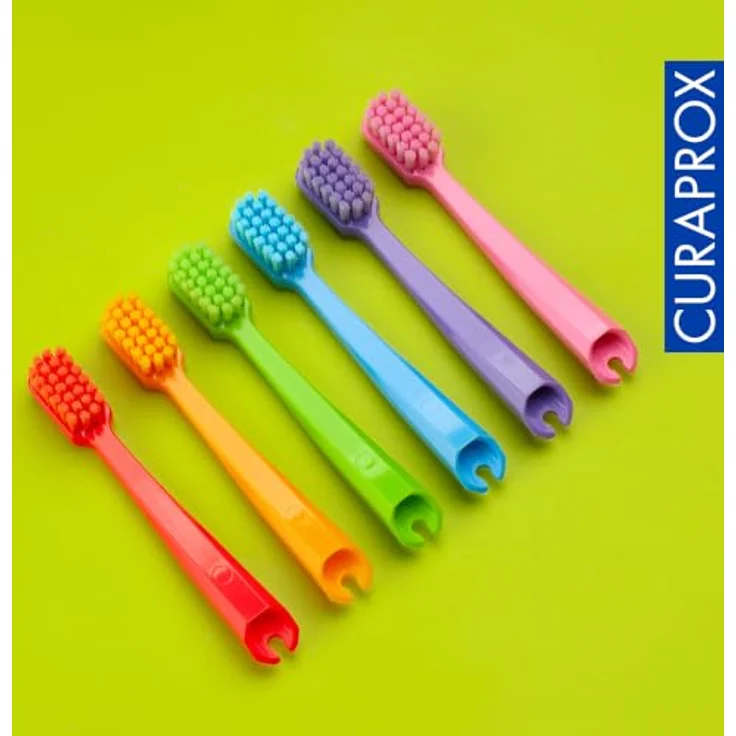 Curaprox Kids Travel Refill, Ersatz-Kopf für Kinderzahnbürsten, grün, 2er Pack mit feinen Borsten – Bild 7