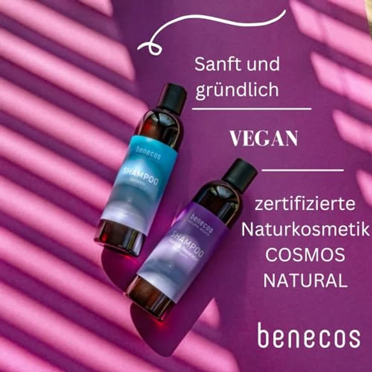 Benecos Haarshampoo Arganöl, Shampoo Glanz & Reparatur mit Bio-Arganöl, 250ml, PETA approved – Bild 3