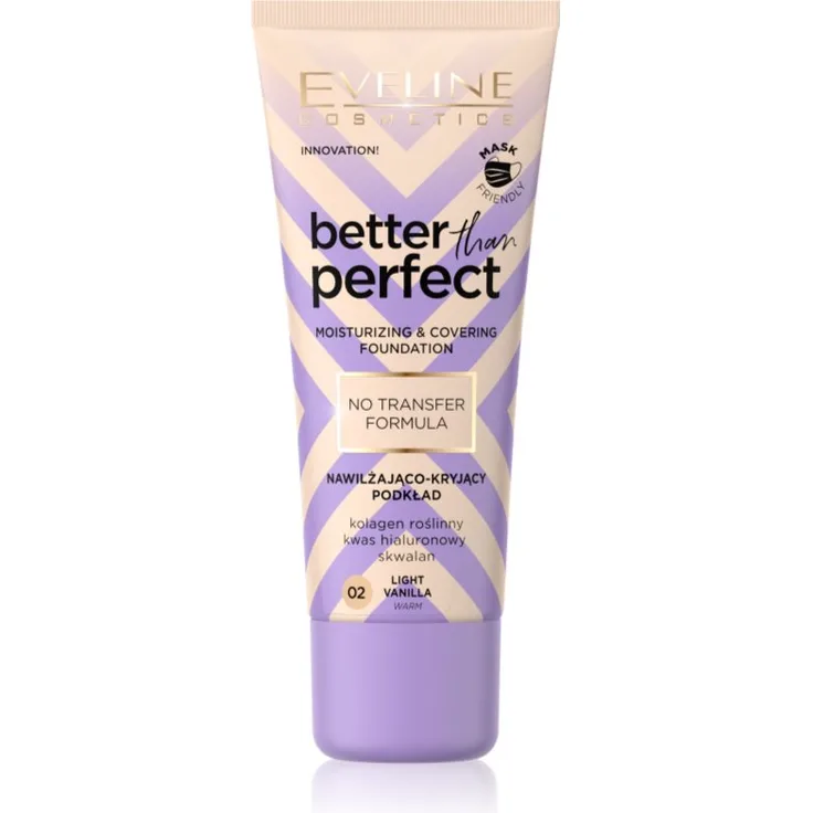 Eveline Cosmetics Better than Perfect, deckendes Make-up mit feuchtigkeitsspendender Wirkung, Farbton 02 Light Vanilla Warm, 30 ml