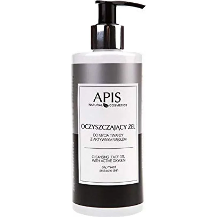 APIS Reinigendes Waschgel für Gesicht mit Kohlensäure, Bambus, Silber, Zistrose, Kiwi und Arnika | Reinigung und Mattheit | 300 ml