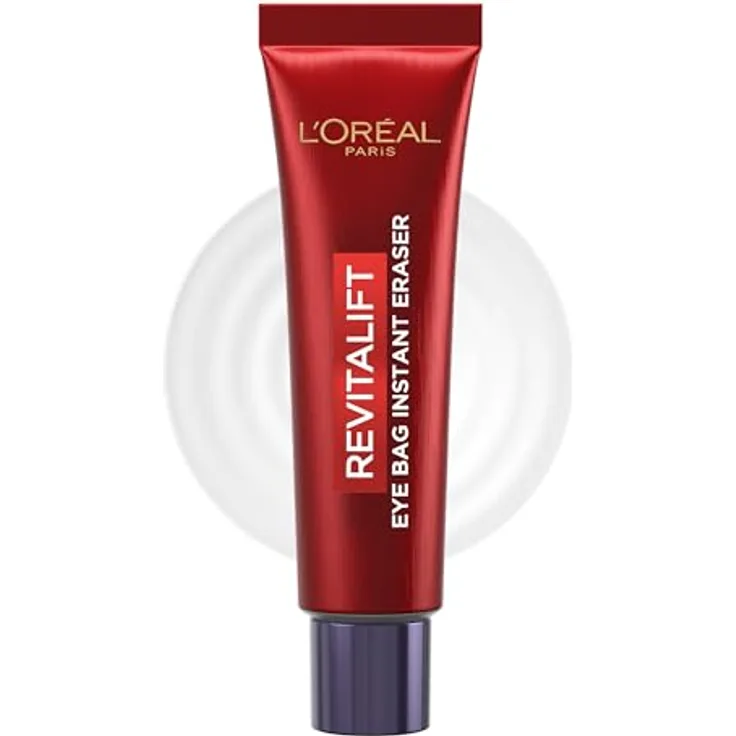 L'Oréal Paris Revitalift Laser Eye Bag Instant Eraser, Augenpflege Crème, 15 ml, Tag + Nacht, für reduzierte Schwellungen und Dunkle Ringe
