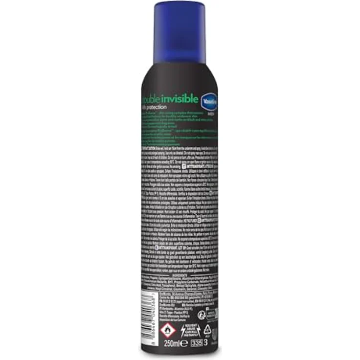 Vaseline Double Invisible Herren Pro-derma Antitranspirant Spray, 250 ml mit 48h Schweißschutz und langanhaltender Frische – Bild 2