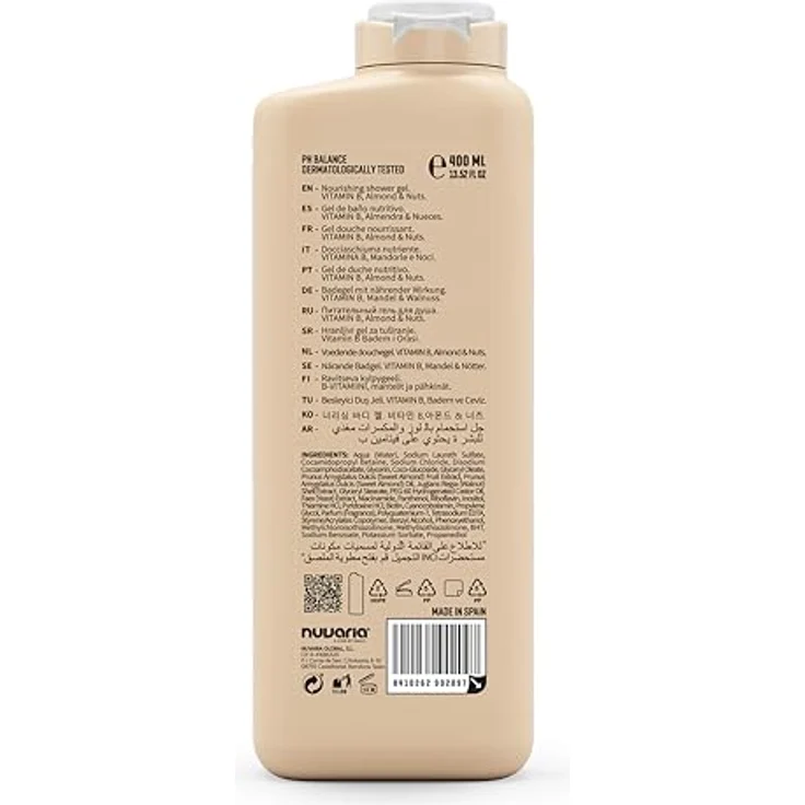 Dicora Urban Fit Duschgel Vitamin B mit Nuss- und Mandelmilch-Extrakt, 400 ml - Moisturizing und pflegend, cruelty-free – Bild 5