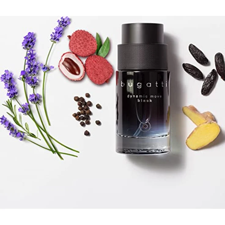bugatti Parfüm Herren Dynamic Move Black 100ml I Orientalisch-holziges Eau de Toilette Herren I sinnlich-starke Kombination aus Kaschmirholz, Moschus & Litschi I fruchtig, frisch & holzig-warm – Bild 4