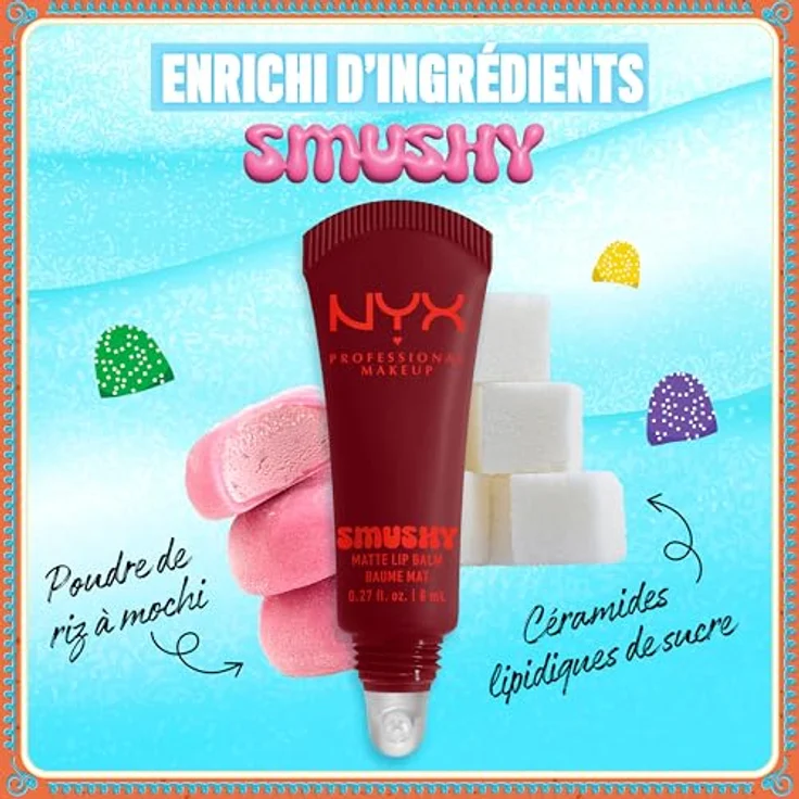 NYX Professional Makeup Gingerbaddie Land Smushy Geschenkset, 3x 8 ml Lippenbalsame mit Matt-Effekt, perfekt verpackt für Frauen – Bild 5