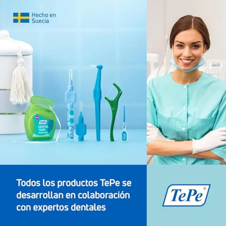 TePe Angle Interdentalbürste Blau ISO Größe 3: 0,6 mm - Kontrollierte Reinigung der Zahnzwischenräume auch an schwer zugänglichen Stellen - 1 x 6 Angle Interdentalbürsten Interdentalbürsten – Bild 6