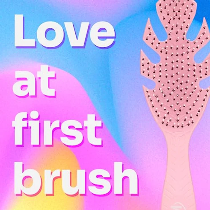 WetBrush Go Green Biodegradable Detangler Hairbrush Soft Intelliflex Bristles Pain Free Brushing All Hair Types Pink – Bild 3