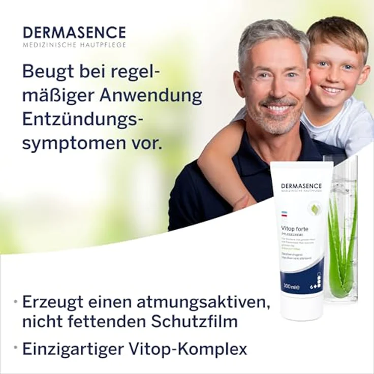 DERMASENCE Vitop forte Pflegecreme, 100 ml – für sehr trockene & gereizte Haut, beruhigt Juckreiz, vegan, zieht schnell ein, auch für Kinder und Neurodermitis-Haut geeignet – Bild 4