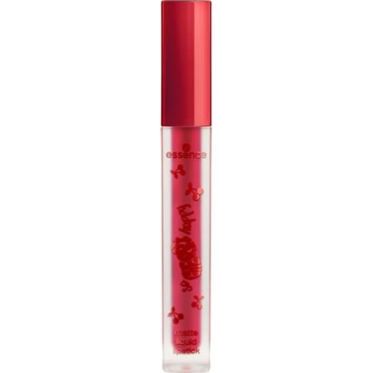 Essence So Cherry Happy Matte Liquid Lipstick, kirschroter Lippenstift mit mattem Finish, 4 ml, tierversuchsfrei und vegan – Bild 2