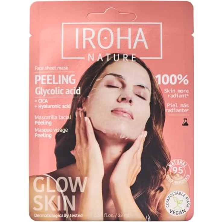 Iroha Masq Tissu Glow Peeling, Gesichtsmaske zur Förderung der Zellerneuerung, 23 ml – Bild 1