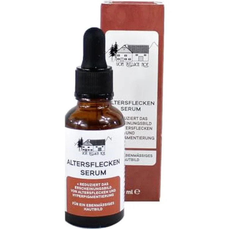 vom Pullach Hof ALTERSFLECKEN SERUM 30ml, Pflege-Serum für Gesicht, Hals und Dekolleté, mit Niacinamide für ein ebenmäßiges Hautbild – Bild 1