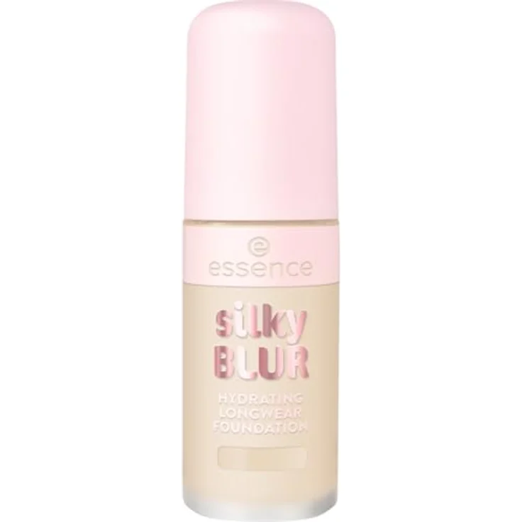 essence silky BLUR, natürlich deckendes, feuchtigkeitsspendendes Make-up für mattes Aussehen, Farbton 100, 30 ml – Bild 1