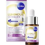 Nivea LUMINOUS630® Skin Glow Instant Glow Serum, 30 ml, mit Thiamidol® gegen Pigmentflecken, für strahlende Haut