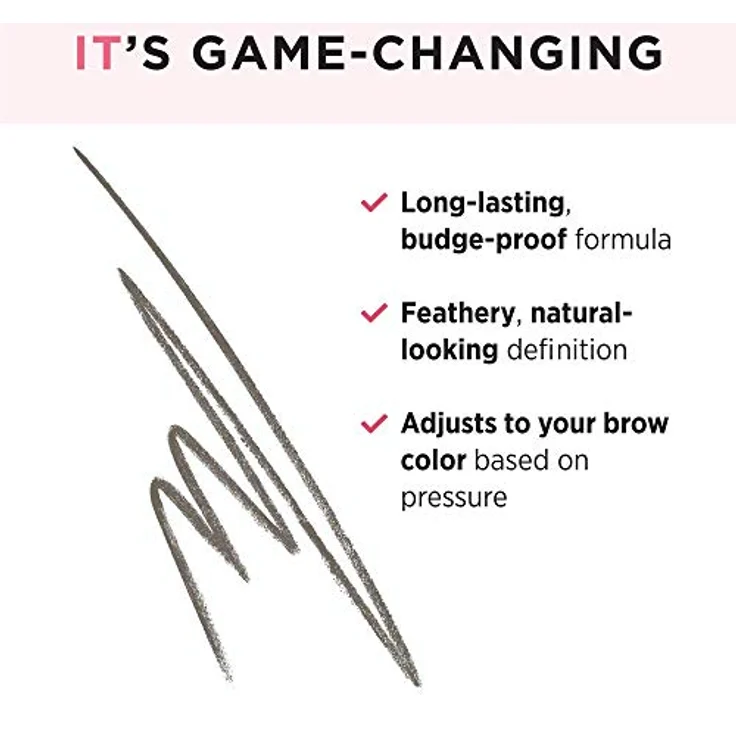 IT Cosmetics Brow Power Micro Universal Taupe Augenbrauenstift - imitiert das Aussehen von Echthaar - Budge-Proof Formel - Built-in Spoolie - 0,5g – Bild 2