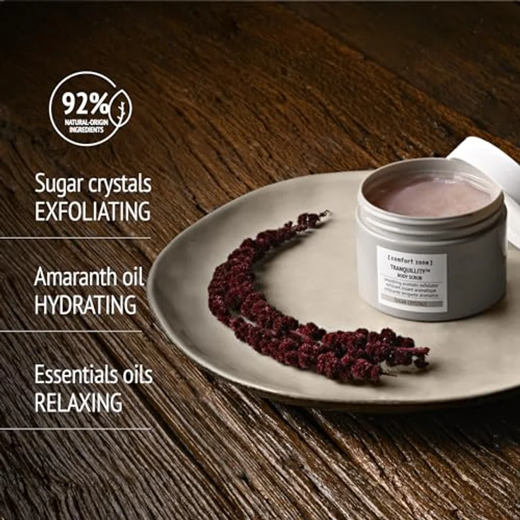 Comfort Zone Tranquillity Body Scrub 270ml, Körperpeeling mit Zuckerkristallen und ätherischen Ölen – Bild 4