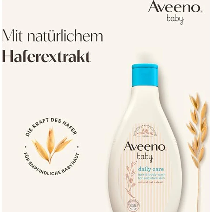 Aveeno Baby Daily Care, 2-in-1 Reinigungsgel für Haut und Haar, sanfte Pflege für empfindliche Kinderhaut, 250 ml – Bild 3
