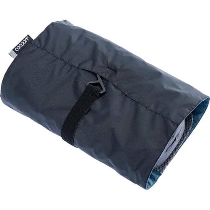 Cocoon Hanging Toiletry Kit Minimalist Light, Necessaire, wasserdicht, schwarz, mit 4 Fächern und Aufhängehaken