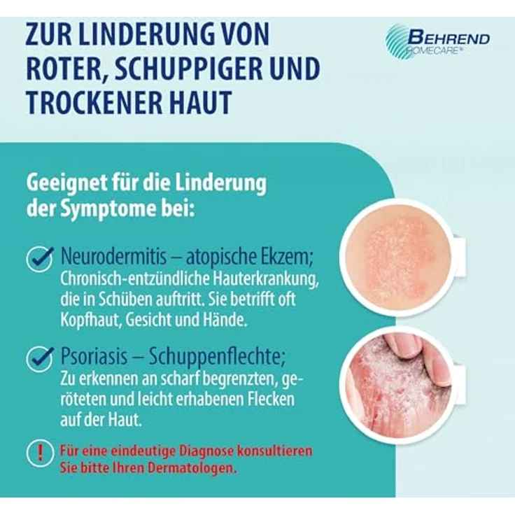 Evolsin Behrend Schuppenflechte & Neurodermitis Cr.intens. 50 ml, intensiv feuchtigkeitsspendende Gesichtspflege ohne Kortison und Parabene – Bild 2