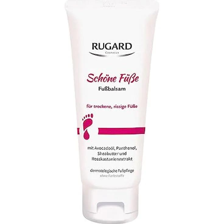 RUGARD Schöne Füße Fußbalsam 100 ml, pflegt geschmeidig weich mit Avocadoöl, Panthenol und Sheabutter