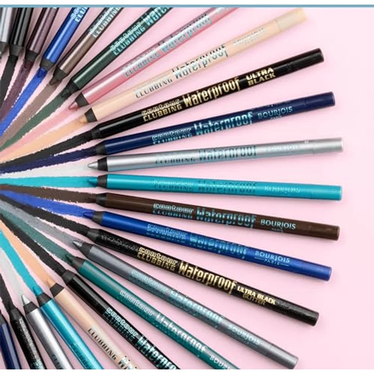 Bourjois Paris Contour Clubbing Bleistift für die Augen, wasserfest, gleitende und weiche Textur, Formel mit Jojobaölen, Nr. 63 Sea Blue Soon, 1,2 g – Bild 3
