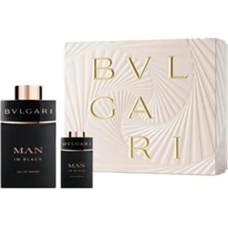 BVLGARI Man in Black Spring Set, Herren-Duftset mit 100 ml Eau de Parfum und 15 ml Miniatur, nachfüllbar, schwarz