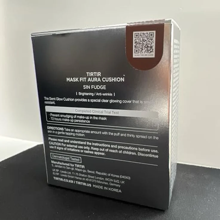 TIRTIR Mask Fit Aura Cushion, feuchtigkeitsspendendes Make-up im Schwamm mit Hyaluronsäure, Farbton 51N Fudge, 18 g – Bild 8