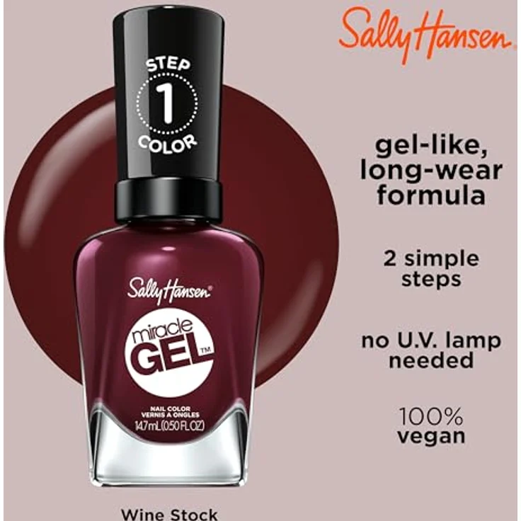Sally Hansen SH Miracle Gel 480 Wine Stock 14,7 ml – Bild 4