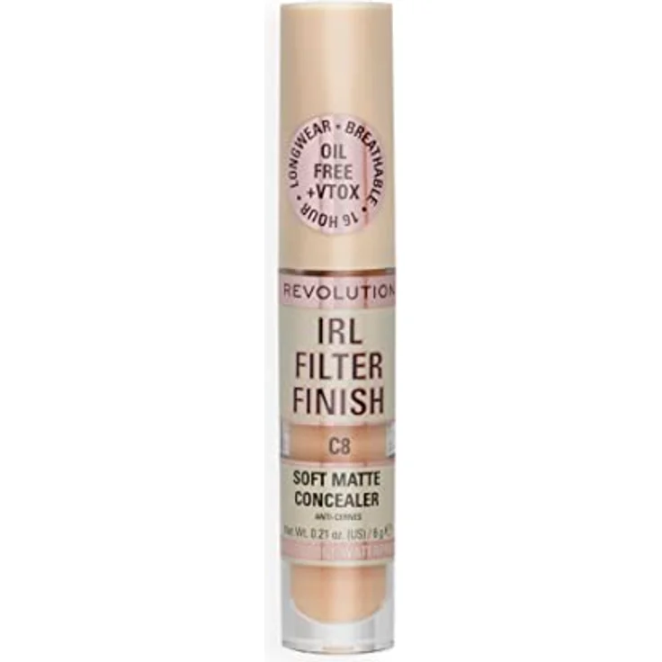 Makeup Revolution, IRL Filter Finish Concealer, Mittlere bis volle Deckkraft, C8, 6g – Bild 1