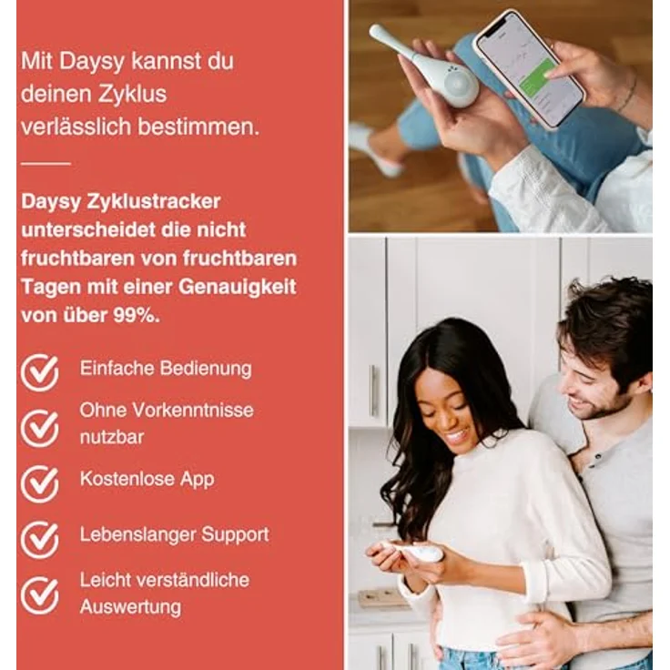 Daysy Zykluscomputer, hormonfrei & über 99% genau, NFP - Fruchtbarkeitstracker zur Zyklusbeobachtung - Preisvergleich – Bild 3
