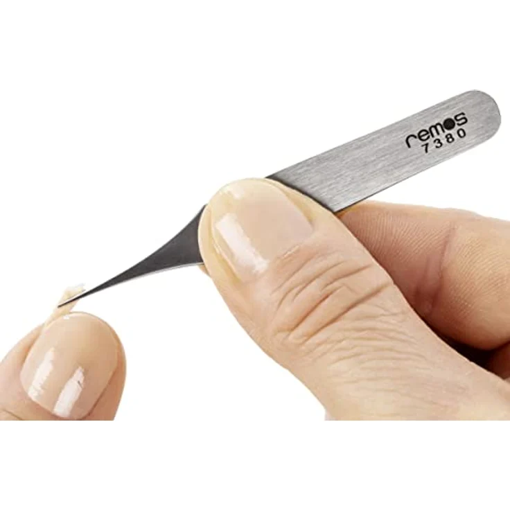 remos professional body care REMOS Mini Splitterpinzette aus rostfreiem Edelstahl, extra feine Spitze, 6 cm für präzise Splitterentfernung – Bild 5