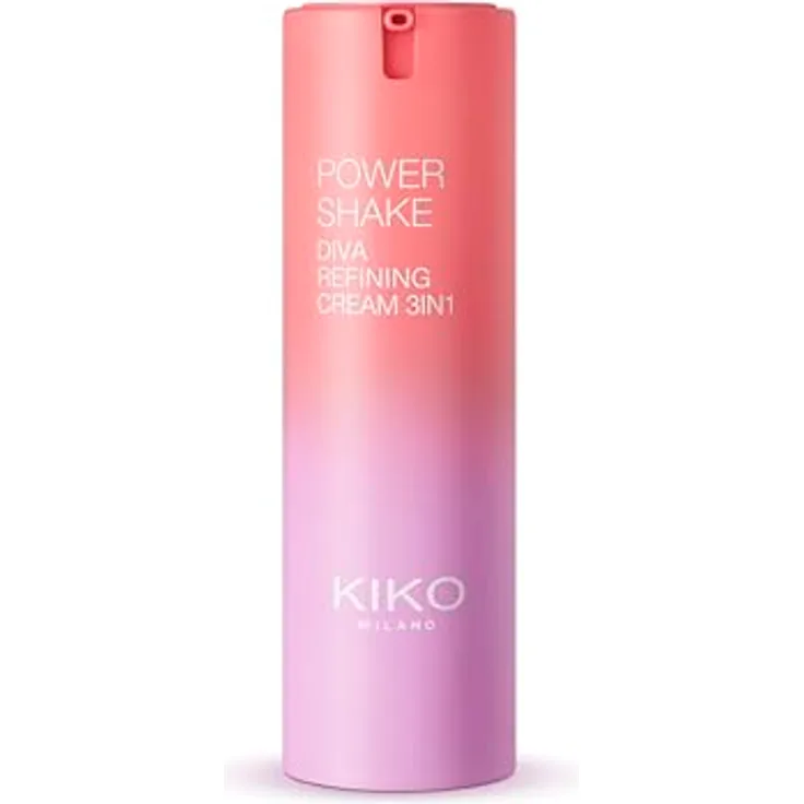 KIKO Milano Power Shake Diva Refining Cream 3In1, leichte Gesichtscreme mit Hyaluronsäure und Vitamin C, 30 ml