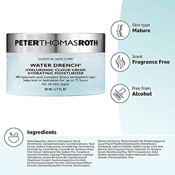 Peter Thomas Roth Water Drench Hyaluronic Cloud Cream Hydrating Moisturizer Gesichtscreme 50 ml – Bild 14
