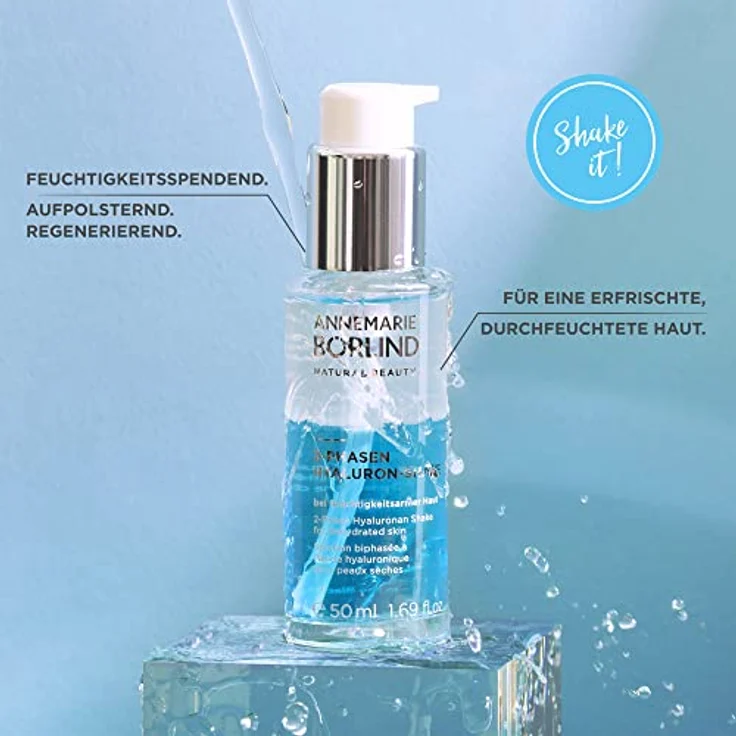 Annemarie Börlind 2-Phasen Hyaluron Shake 50 ml, mit Anti-Aging Wirkung für eine straffe Haut – Bild 3