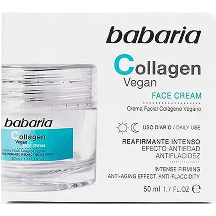 Babaria CREMA FACIAL COLLAGEN VEGAN 50 ML, Gesichtscreme mit kollagenen pflegenden Eigenschaften