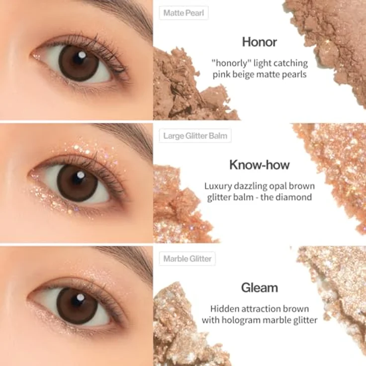 Unleashia Glitterpedia Eye Palette, Lidschattenpalette Farbton No.2 All of Brown, 6.2 g, mit intensiver Pigmentierung und Glitzereffekt – Bild 7