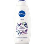 NIVEA Pflegebad Pure Entspannung (750 ml), pflegendes Schaumbad mit beruhigendem Lavendel Duft, Badezusatz für natürlich weiche und gepflegte Haut