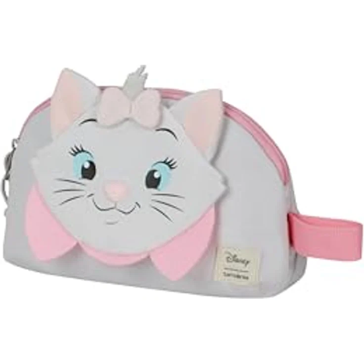 Samsonite Happy Sammies Disney Kulturbeutel, 22 cm, 2.5 L, Mehrfarbig (Aristocat Marie) mit 3D-Details, recyceltem Material und Namensschild – Bild 1