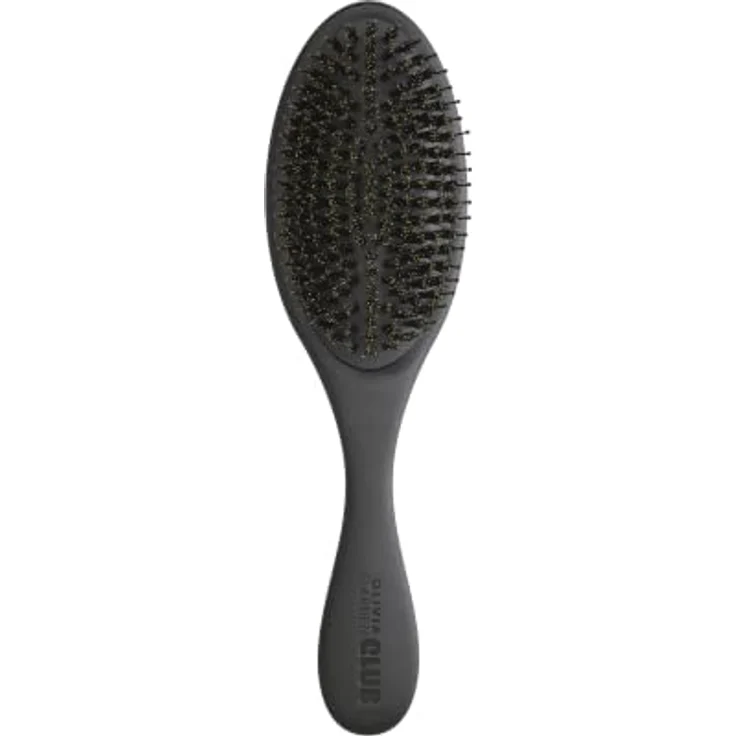 Olivia Garden Club THE RESET CUSHION Detangling & Shine Hairbrush, schwarze Detangler-Bürste mit Natur- und Nylonborsten, abnehmbares Kissen für einfache Reinigung, 100 % recycelter Kunststoff – Bild 1
