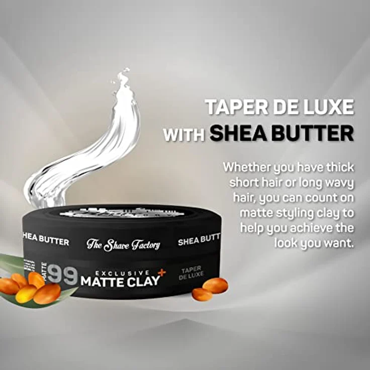 The Shave Factory Premium Pomade 99 Taper de Luxe, Haarpomade mit starkem Halt und mittlerem Glanz, wasserbasiert, 150ml – Bild 5