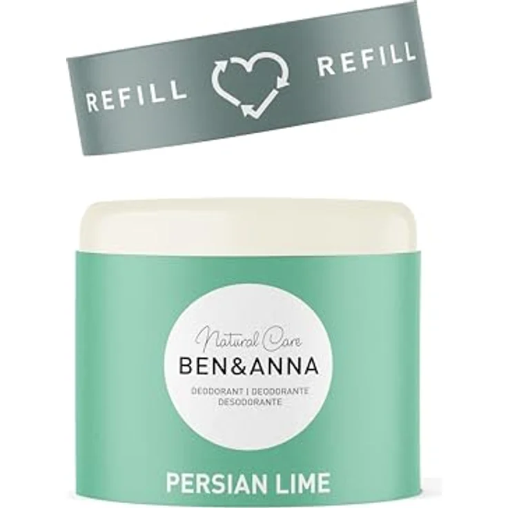 BEN&ANNA Persian Lime Deodorant Refill, natürliches festes Deodorant in Etui, 40 g, vegan und alkoholfrei – Bild 3