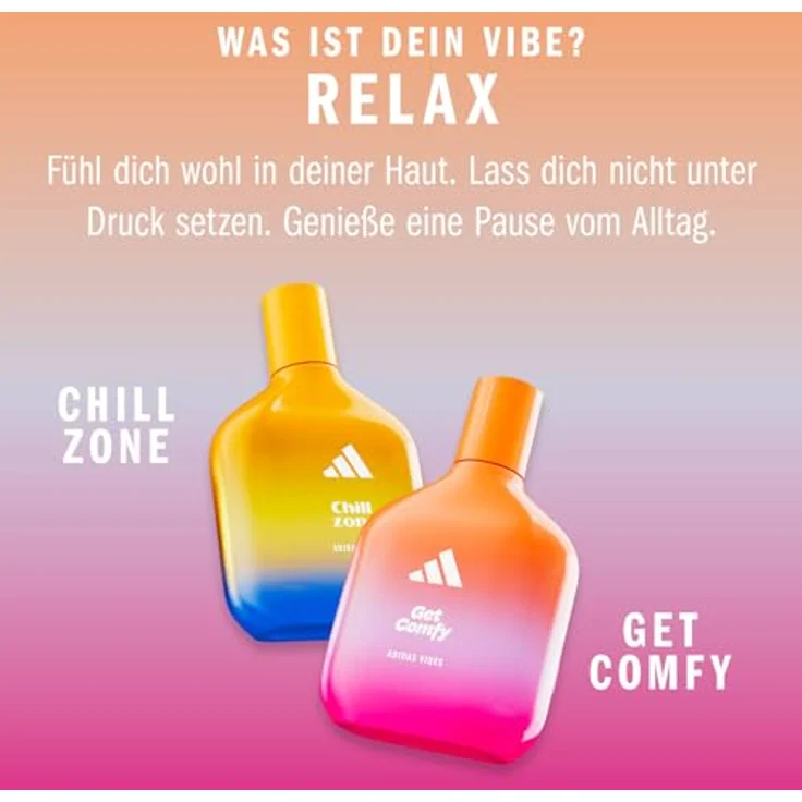 adidas Vibes Get Comfy Eau de Parfum, entspannender, beruhigender Unisex-Duft mit wärmenden Noten und natürlichen ätherischen Ölen, 100ml – Bild 5