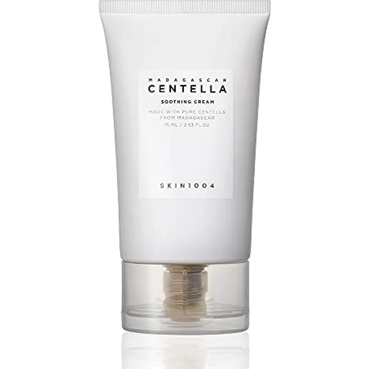 SKIN1004 Madagascar Centella Soothing Cream - 75ml, Beruhigende Barrierecreme für empfindliche Haut, Nicht klebende Geltextur - Transparent
