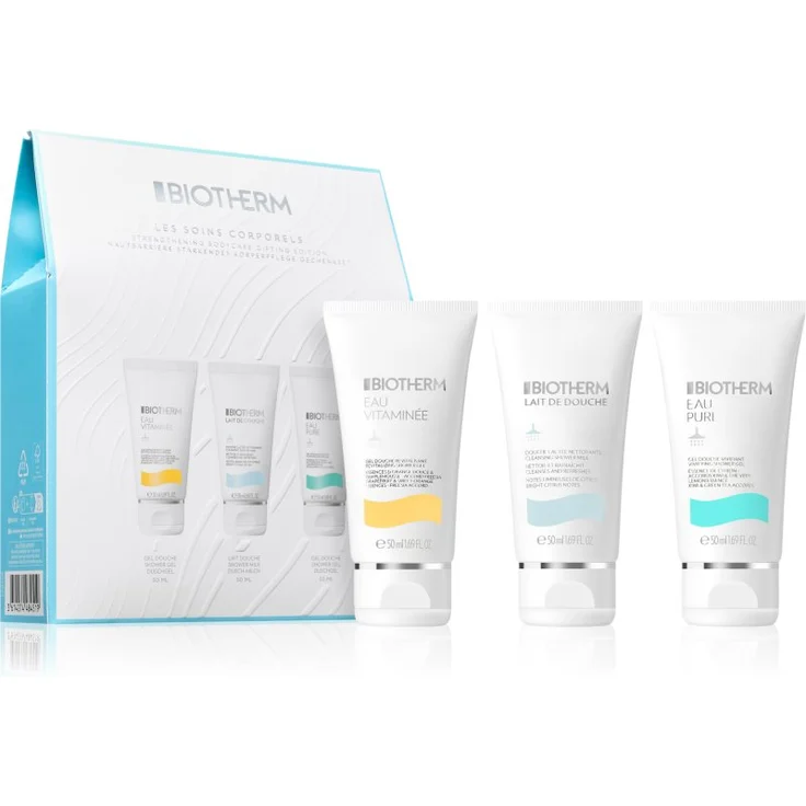 Biotherm Eau Pure Shower Gel Geschenkset für Damen, erfrischendes Duschgel mit Citrusessenz, 3 x 50 ml