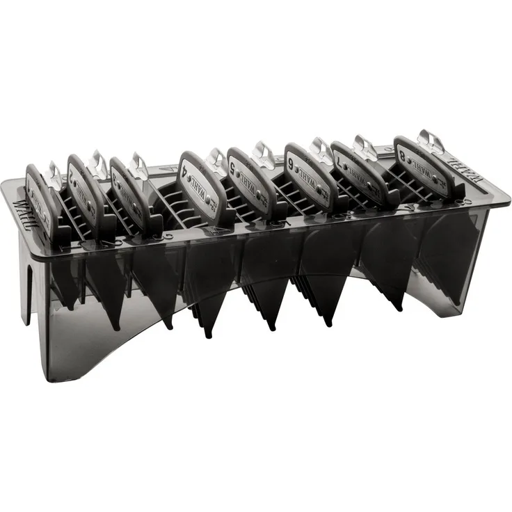 Wahl Premium Aufschiebekämme Set, 8 Teile, 3-25 mm mit Aufbewahrungsbox