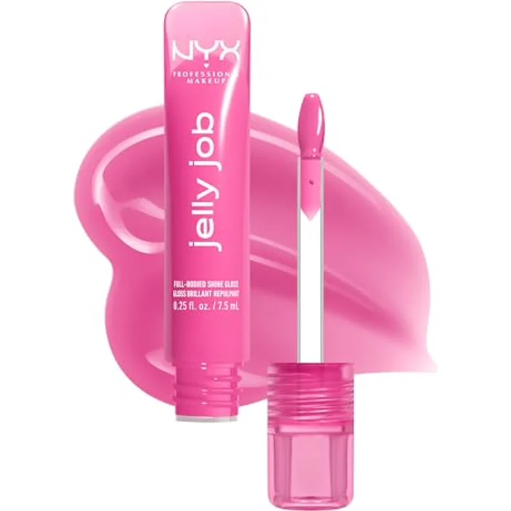 NYX PROFESSIONAL MAKEUP Jelly Job Peptide Infused Jelly Gloss, voluminöser Glanz für optisch vollere Lippen, Jelly Icing – Bild 1