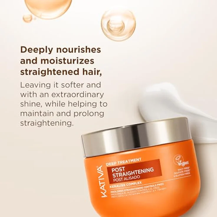 KATIVA Brasilianisches Deep Treatment, Haarglättung mit Antifrizz-Effekt, nährend und feuchtigkeitsspendend, 300 ml – Bild 5