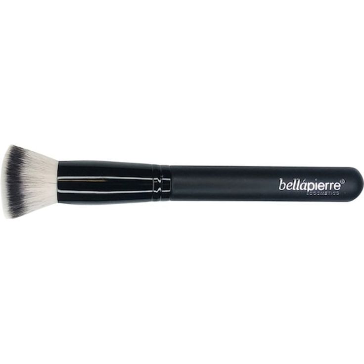 Bellápierre Cosmetics Flat Top Foundation Brush, hochwertiger Foundationpinsel für Damen mit ergonomischem Griff und synthetischen Haaren, schwarz