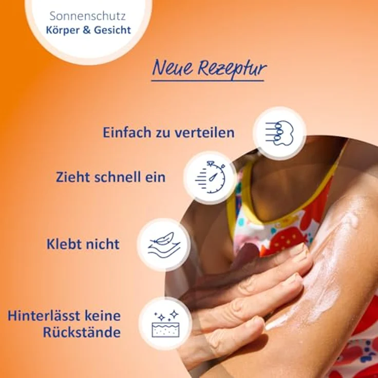 Ladival Empfindliche Kinderhaut Sonnenschutz-Milch LSF 50+ für Kinder und Babys ab 6 Monaten, extra wasserfest, mit einzigartigem 4-fach Zellschutz, 200ml – Bild 5